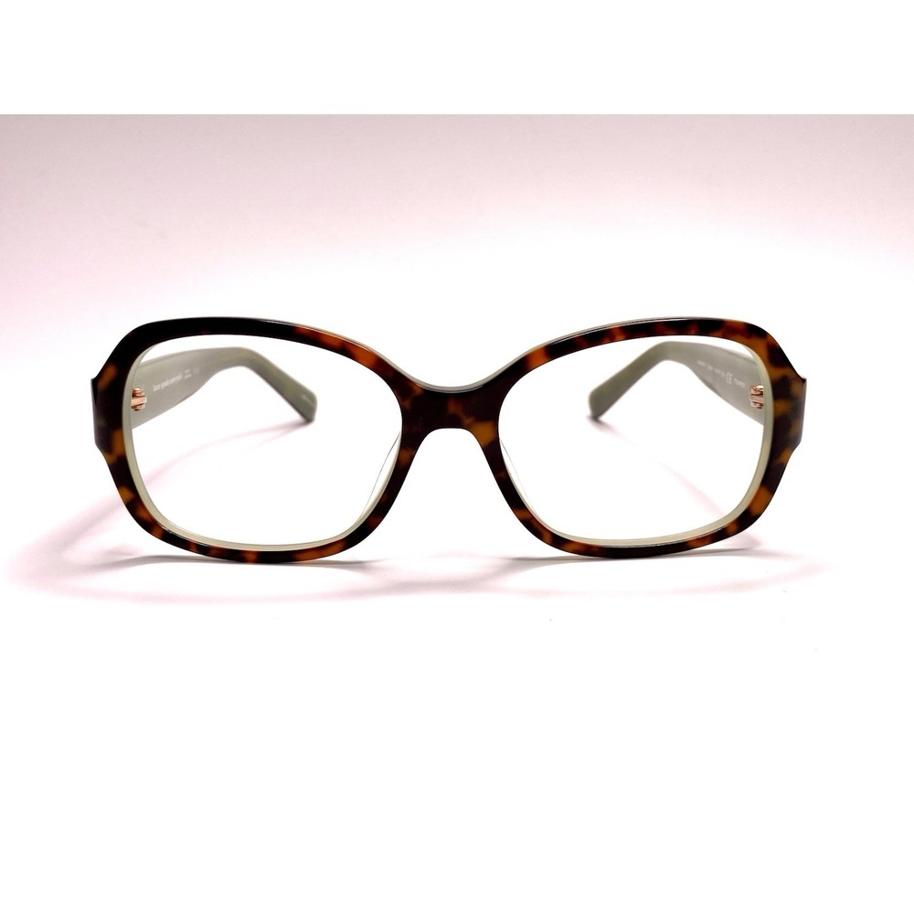 Kate Spade Brown Tortoise Square Glasses Green Interior Akira/P TJAVW 54 17 130
